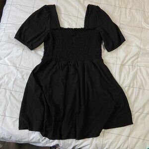 Nine West Black Puff Sleeve Mini Dress